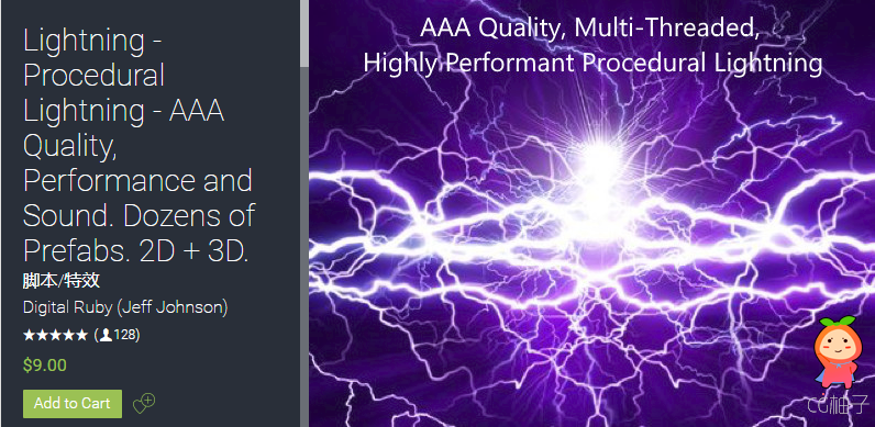 Lightning - Procedural Lightning - AAA Quality, Performance and Sound. Dozens of Prefabs. 2D + 3D.