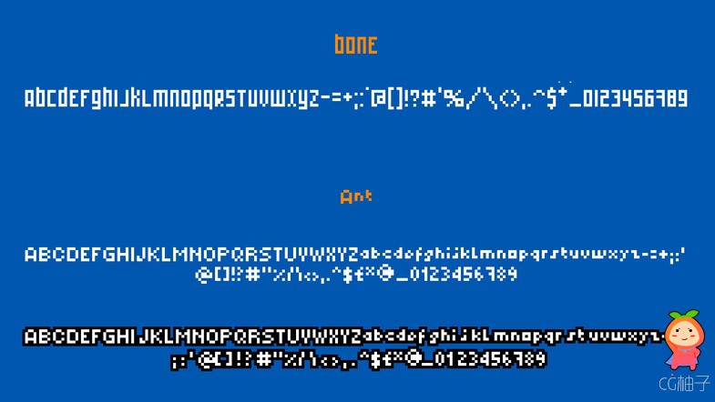 Pixel Art Fonts 1.3 unity3d纹理材质