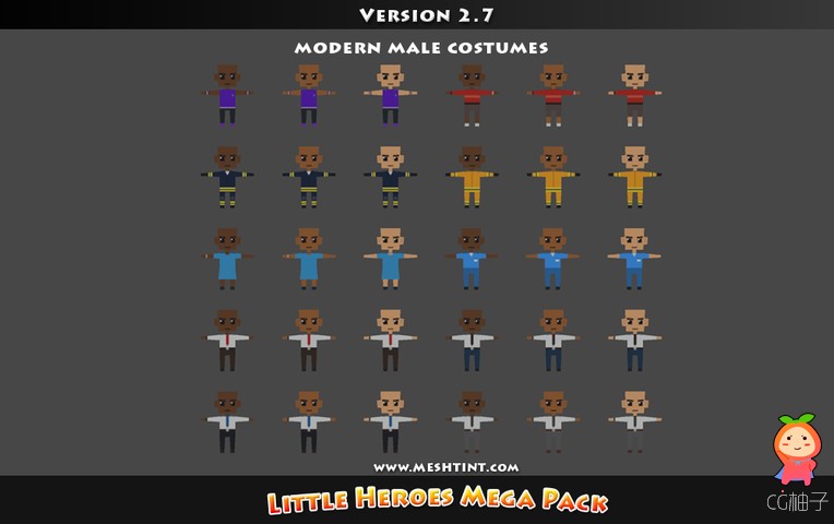 Little Heroes Mega Pack 2.7 unity3d小英雄模型 卡通模型