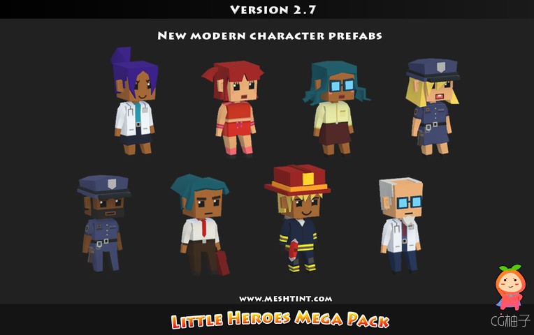 Little Heroes Mega Pack 2.7 unity3d小英雄模型 卡通模型