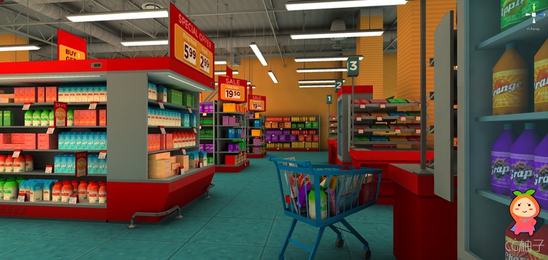 超市内部场景物件模型