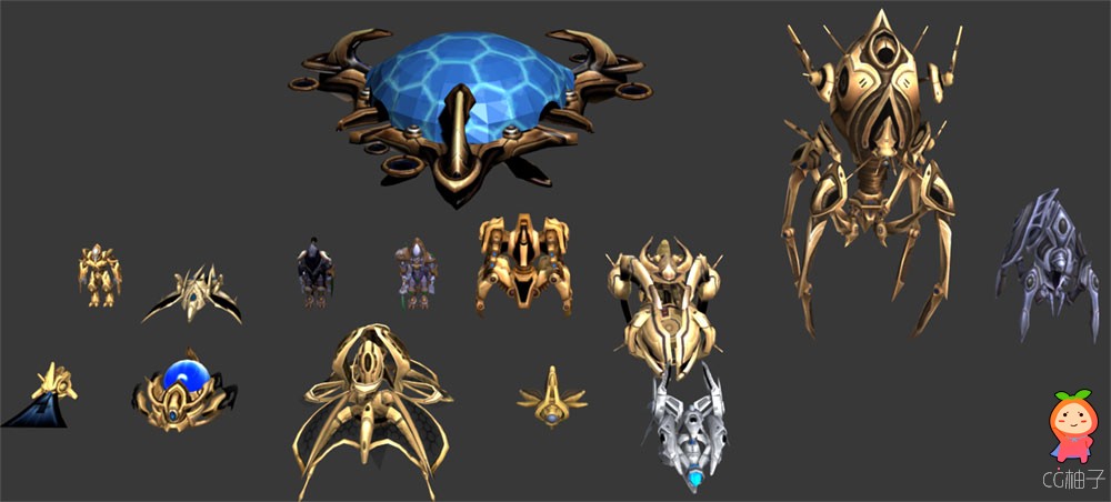 《星际争霸2》《StarCraft》全套3D模型免费下载