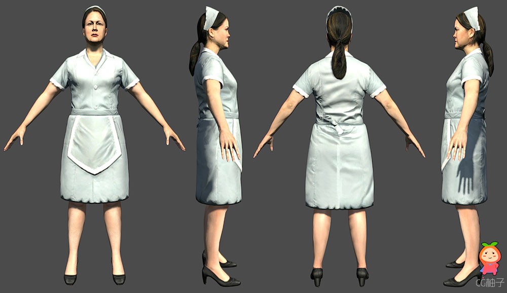 女护士模型免费下载 西方女性模型