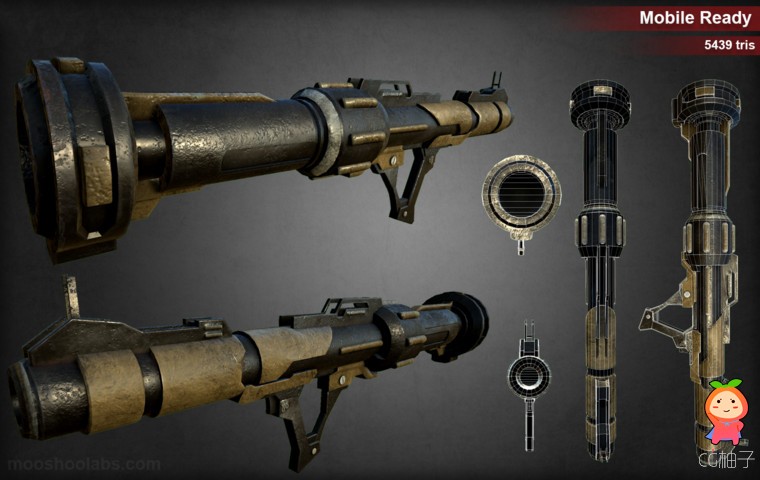 FPS游戏科幻步枪 冲锋枪 猎枪 火箭发射器模型