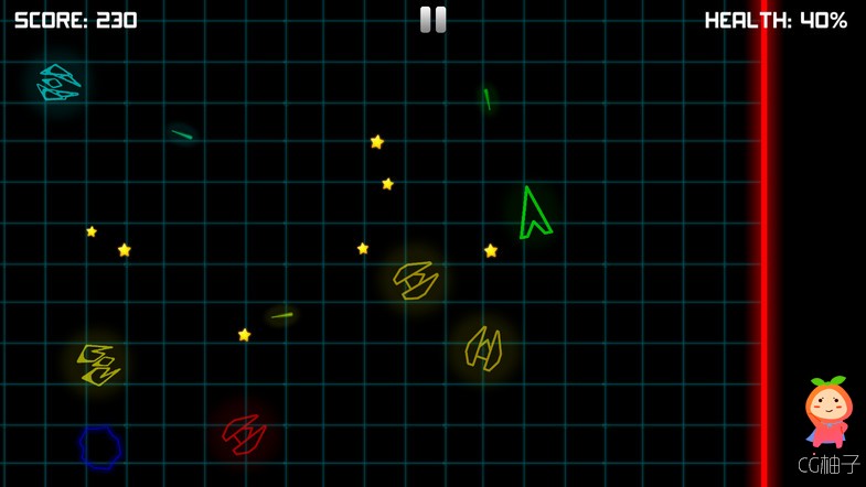 Neon Space Fighter - shooting asteroids and spaceships 1.0.1 unity完整项目
