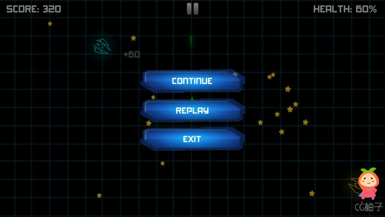 Neon Space Fighter - shooting asteroids and spaceships 1.0.1 unity完整项目