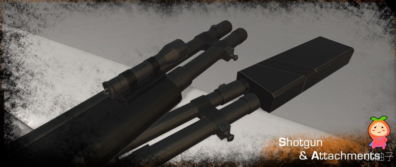 U3D枪支模型免费 鸟枪模型