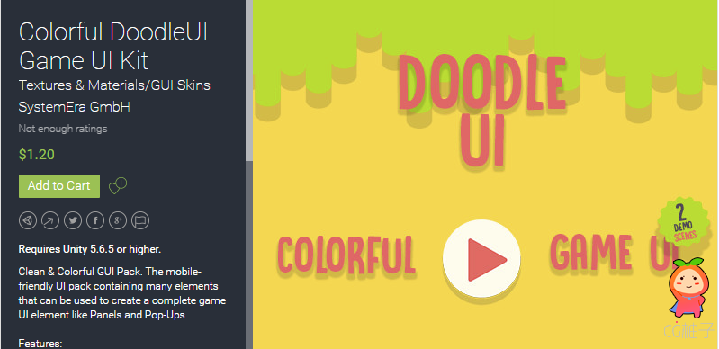 Colorful DoodleUI Game UI Kit