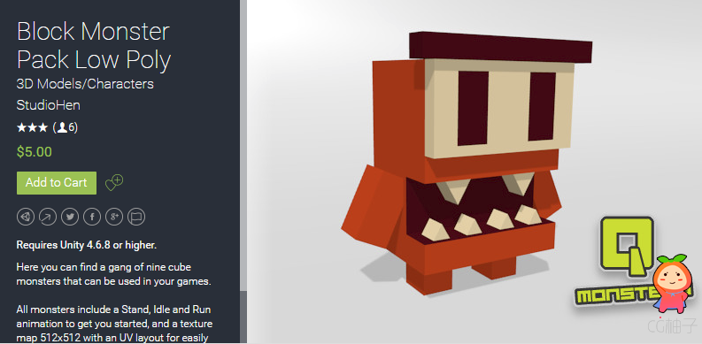 Requires Unity 4.6.8 or higher. Here you can find a gang of nine cube monsters that can be used in y ...