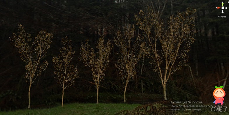 枫树模型 树枝树叶植被模型