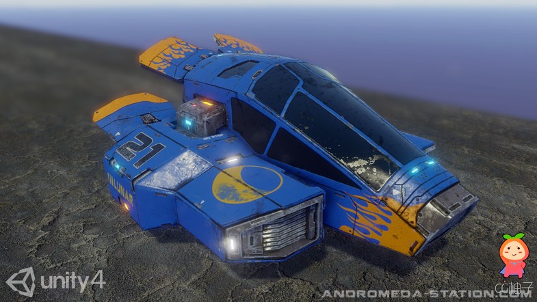 Antigrav Hover Racer 1.6 科幻赛车模型