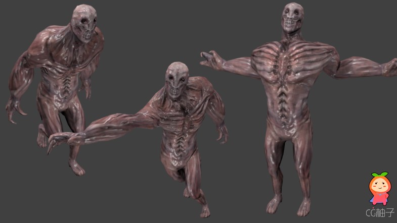 Tyrant Zombie Revised 1.1 僵尸模型免费下载 低模资源