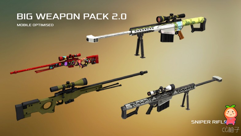 Weapon Pack Mobile Ready 2.0 - Snipers, pistols, shotguns, skins 1.0