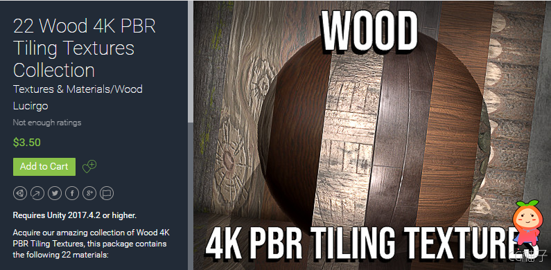 22 Wood 4K PBR Tiling Textures Collection 