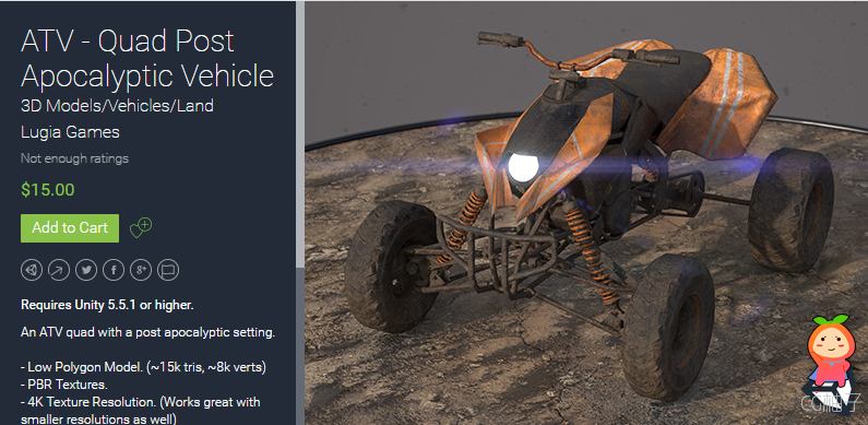 ATV - Quad Post Apocalyptic Vehicle 