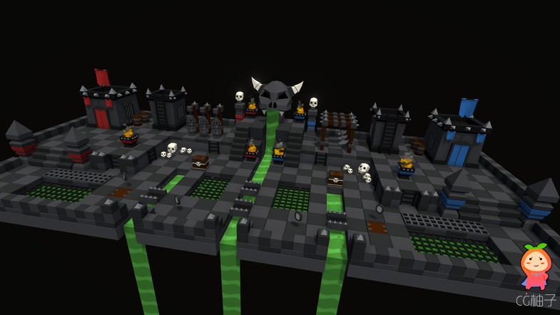 Mobile Low Poly Battle Arena  Tower Defense Dungeon Pack