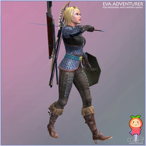 Eva Adventurer 2.1 动画模型妇女战士战神模型女冒险家