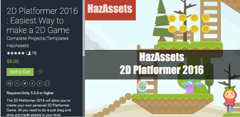 2D Platformer 2016：Easiest Way to make a 2D Game 1.0