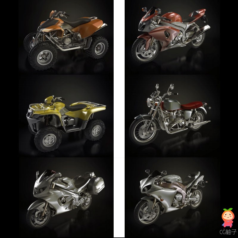 高精度摩托车免费下载 机车模型 各种摩托踏板车