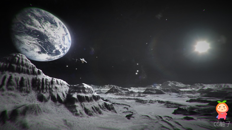 Moon Environment 1.5 月球环境场景 月球场景模型