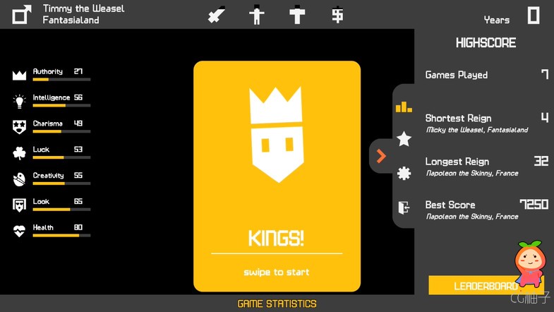 Kings - Card Swiping Decision Game Asset 1.32 最新版