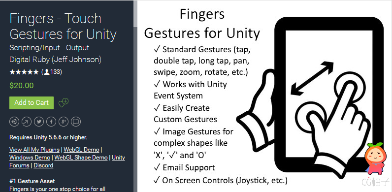 Fingers - Touch Gestures for Unity 2.5.3
