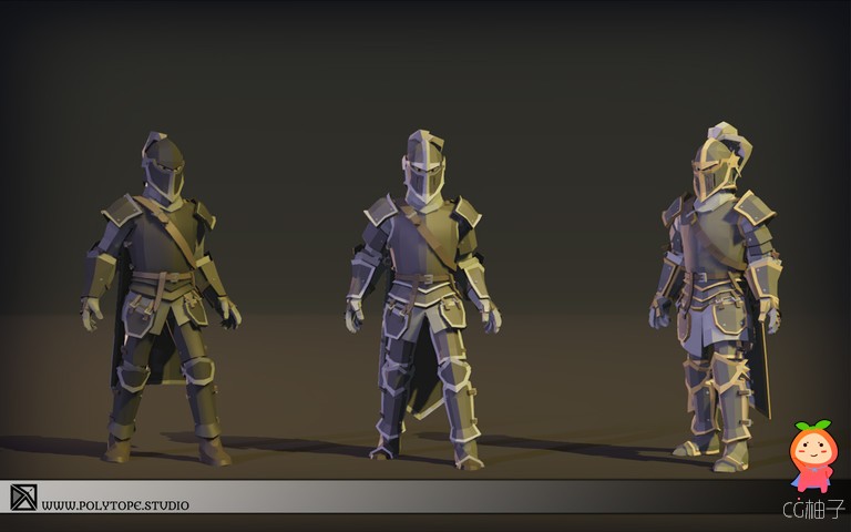LOWPOLY MEDIEVAL WORLD - Lowpoly Medieval Armors 