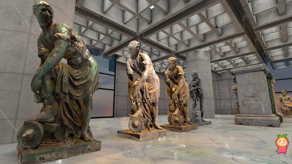 Greek - Roman Sculptures for Unity 3D