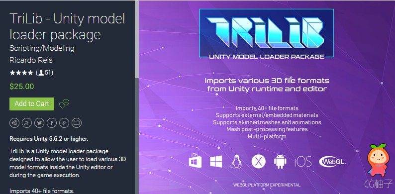 TriLib - Unity model loader package 1.8.7b