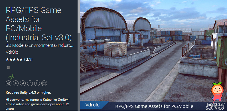 RPGFPS Game Assets for PCMobile (Industrial Set v3.0)