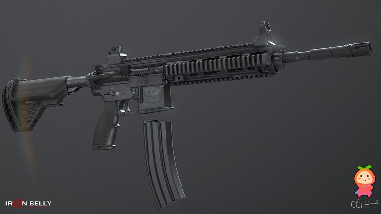 Animated M416 Rifle 