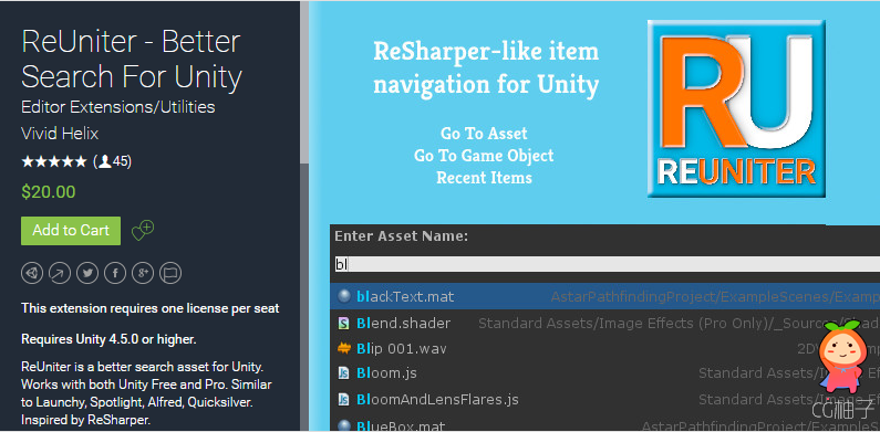 ReUniter - Better Search For Unity 1.10