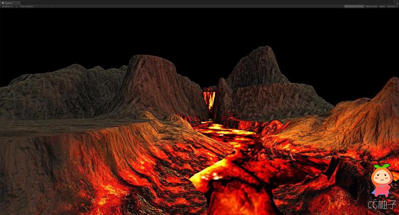 Animated Lava Stream 1.0 火山熔岩岩浆流动动画效果