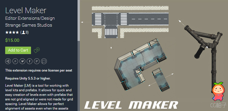 This extension requires one license per seat  Requires Unity 5.5.3 or higher. Level Maker (LM) is a  ...