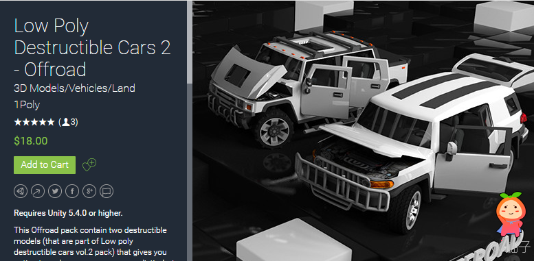 Low Poly Destructible Cars 2 - Offroad 1.0