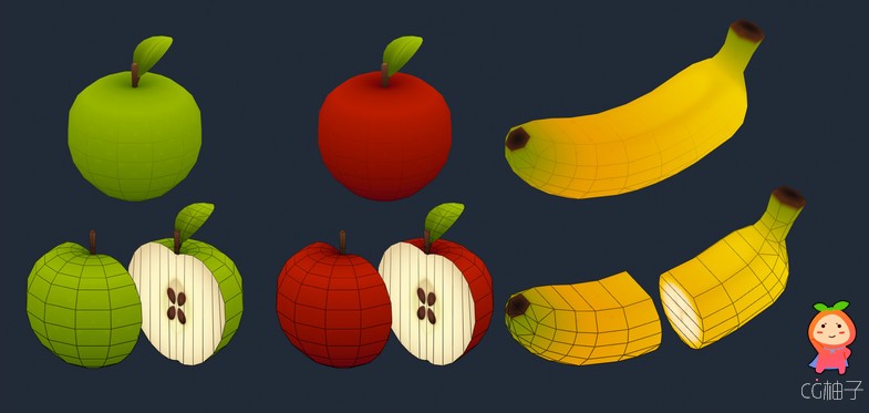 各种水果模型