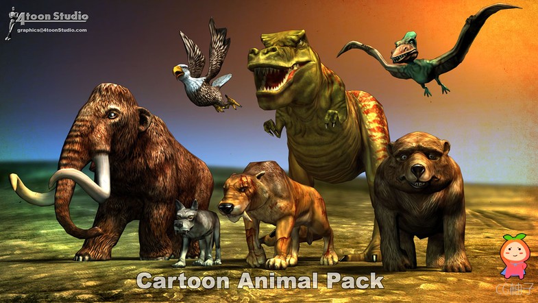 Cartoon Animal Pack 1.0 高边卡通动物模型