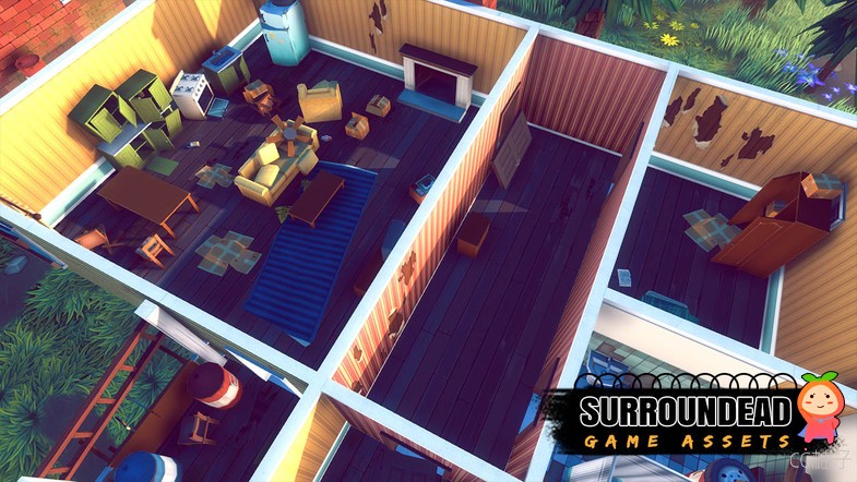 SurrounDead - Survival Game Assets 3.4 生存游戏场景卡通建筑