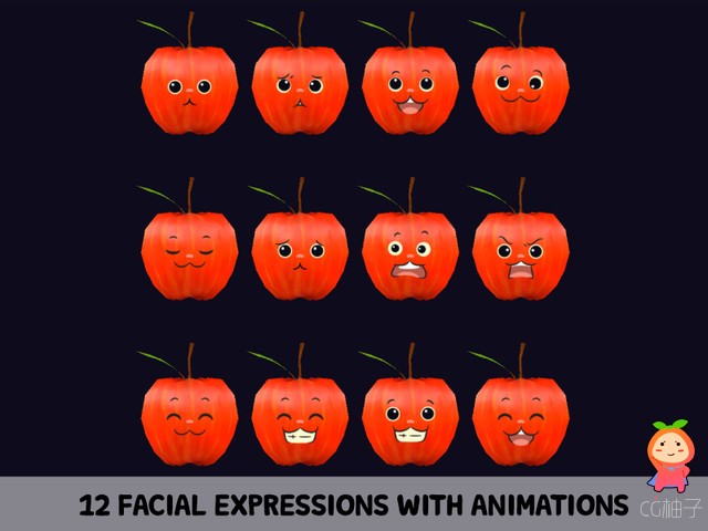 Fruit With Faces 3D Pack