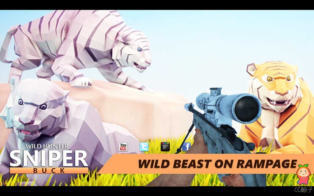 Wild Hunter Sniper Buck Unity 3D 野生动物项目狩猎和生存游戏