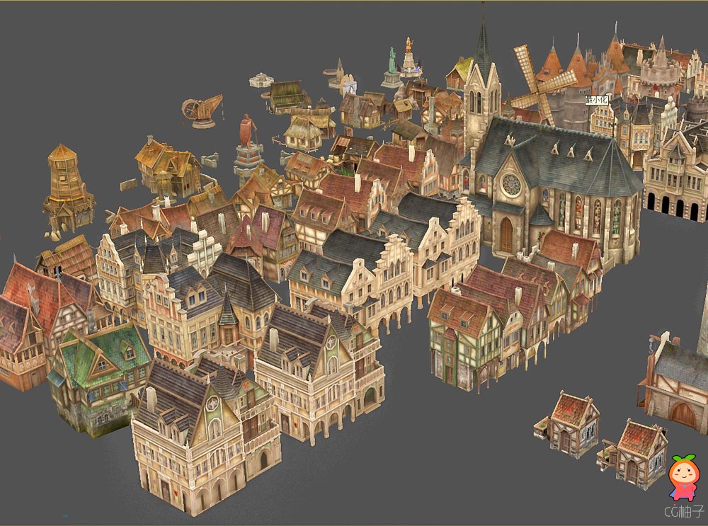 中世纪房子模型