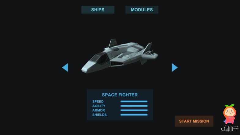 空间战斗完整项目 太空飞行射击游戏模板