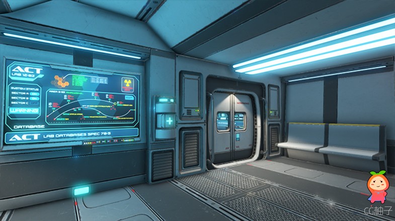3D Scifi Base Vol 1 1.2 3D科幻空间场景模型 宇宙飞船模型