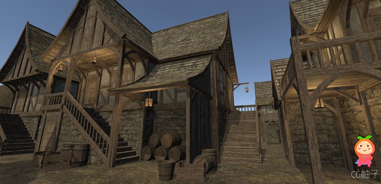Medieval Mega Pack 1.3 中世纪城镇村庄城堡建筑模型