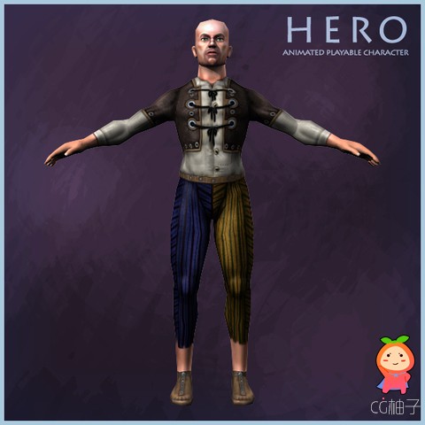 Hero Playable Character 3.0 RPG游戏英雄角色模型