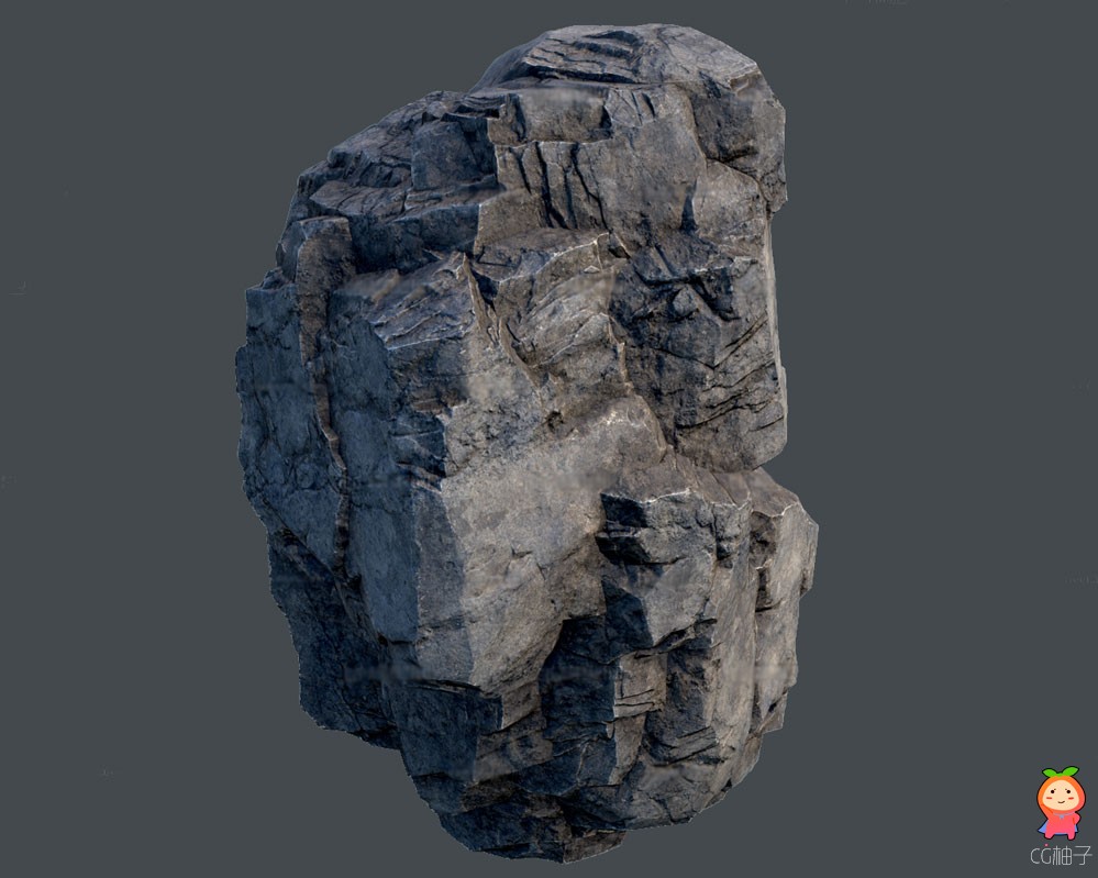 高精度岩石山石头模型 fbx通用格式 2K贴图