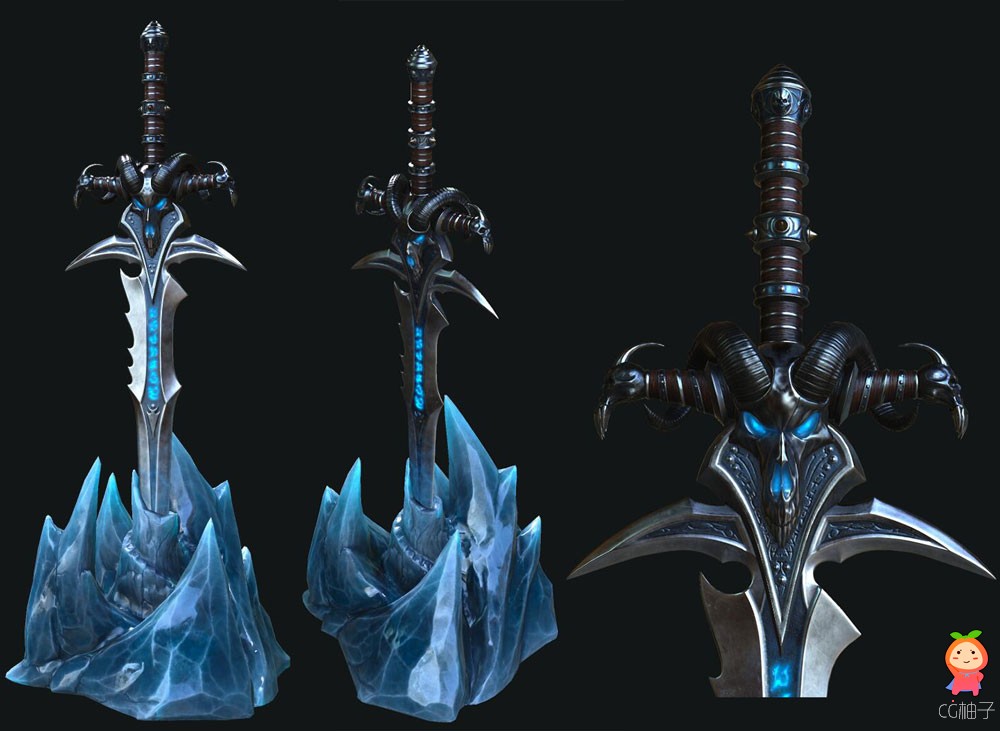 魔兽世界—霜之哀伤，神剑，魔剑，冷兵器，宝剑高清全2K贴图