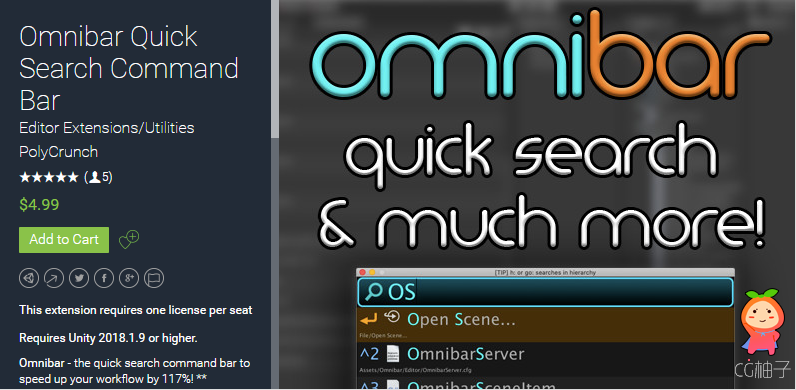 Omnibar Quick Search Command Bar 1.0.1