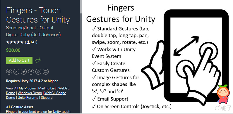 Fingers - Touch Gestures for Unity 2.7.0