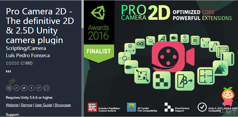Pro Camera 2D - The definitive 2D & 2.5D Unity camera plugin 2.6.10